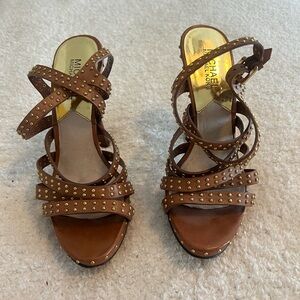 Michael Kors Tan Studded Heels